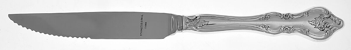 Orleans (Silverplate 1964) Steak Knife Individual Hollow, Serrate HC by International Silver-1
