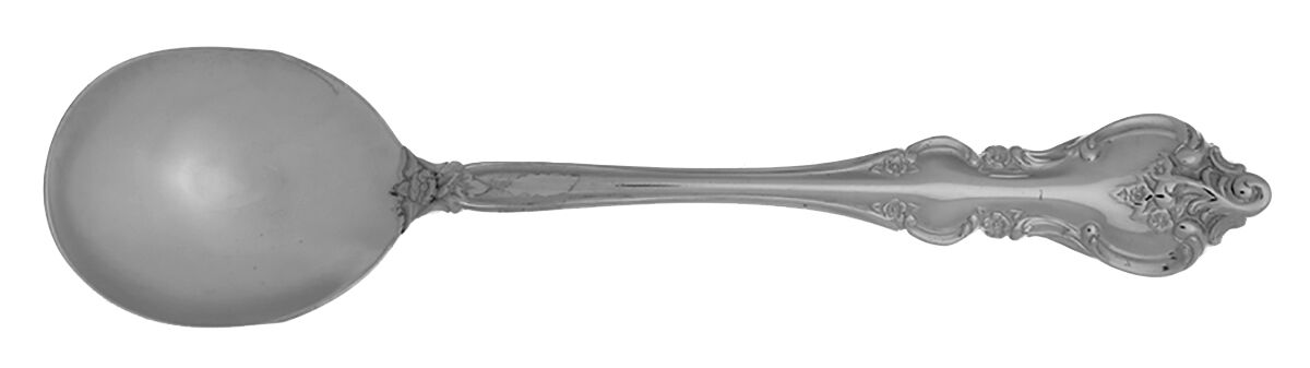 Orleans (Silverplate 1964) Round Bowl Soup Spoon (Cream Soup) HC by International Silver-1