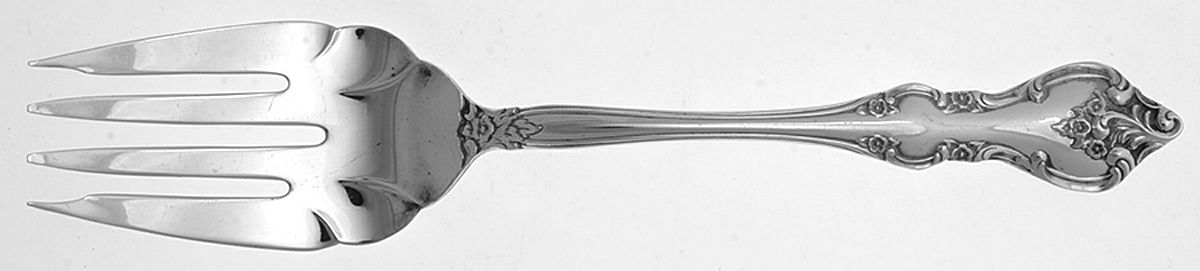 Orleans (Silverplate 1964) Medium Solid Cold Meat Serving Fork by International Silver-1