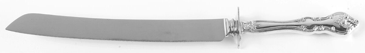 Orleans (Silverplate 1964) Wedding Cake Knife with Stainless Blade by International Silver-1