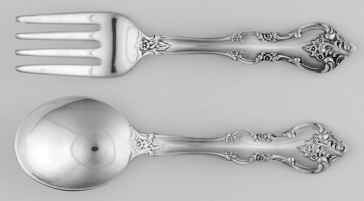 Orleans (Silverplate 1964) 2 Pc Baby Set (BF, BS) by International Silver-1