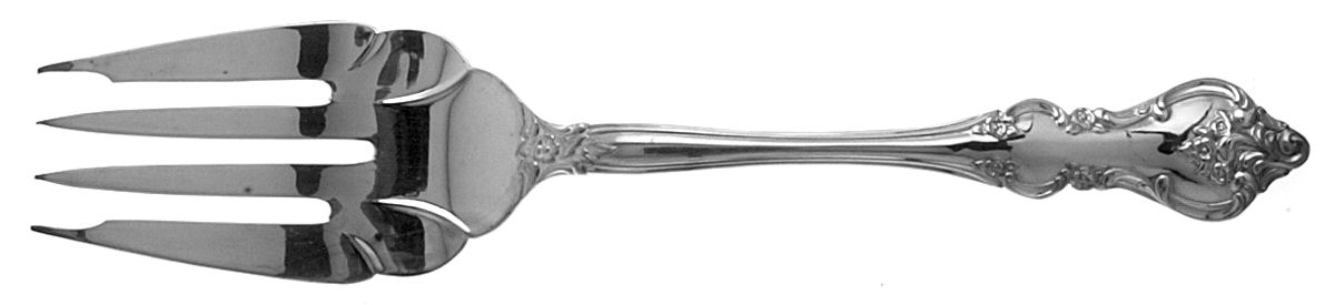 Orleans (Silverplate 1964) Medium Solid Cold Meat Serving Fork by International Silver-1