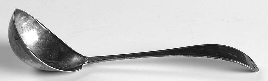 Oval (Silverplate, 1855) Solid Gravy Ladle by International Silver-1