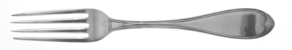 Oval Thread (Silverplate, 1874) Fork by International Silver-1