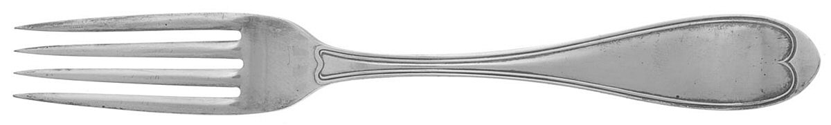 Oval Thread (Silverplate, 1874) Fork by International Silver-1