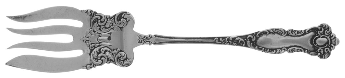 Oxford (Silverplate, 1901) Small Solid Cold Meat Serving Fork by International Silver-1