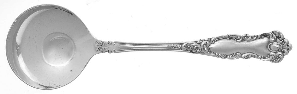 Oxford (Silverplate, 1901) Round Bowl Soup Spoon (Bouillon) by International Silver-1