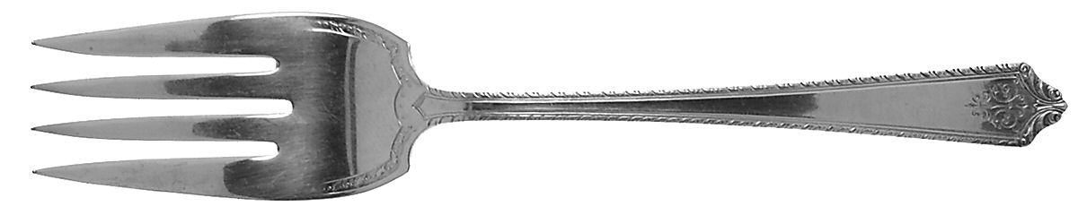 Pageant (Silverplate, 1927) Medium Solid Cold Meat Serving Fork by International Silver-1