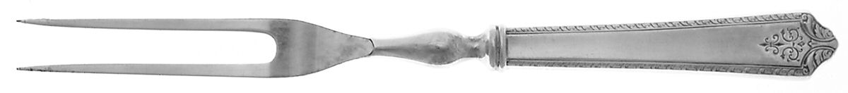 Pageant (Silverplate, 1927) Small Steak Carving Fork with Stainless Prongs by International Silver-1
