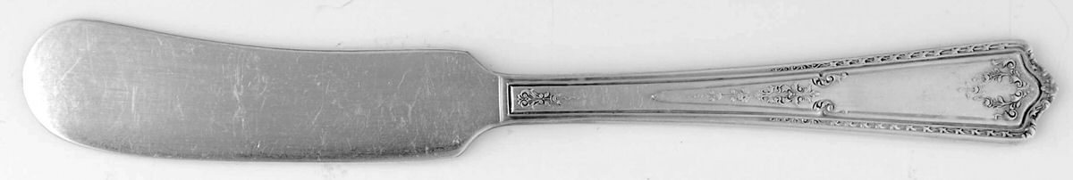 Paisley (Silverplate, 1922) Flat Handle Butter Spreader by International Silver-1
