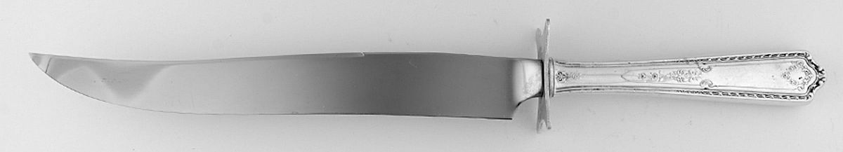 Paisley (Silverplate, 1922) Large Stainless Blade Roast Carving Knife by International Silver-1