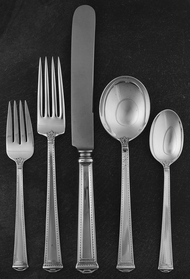Pantheon (Sterling, 1920, No Monograms) 5 Piece Dinner Size Setting by International Silver-1