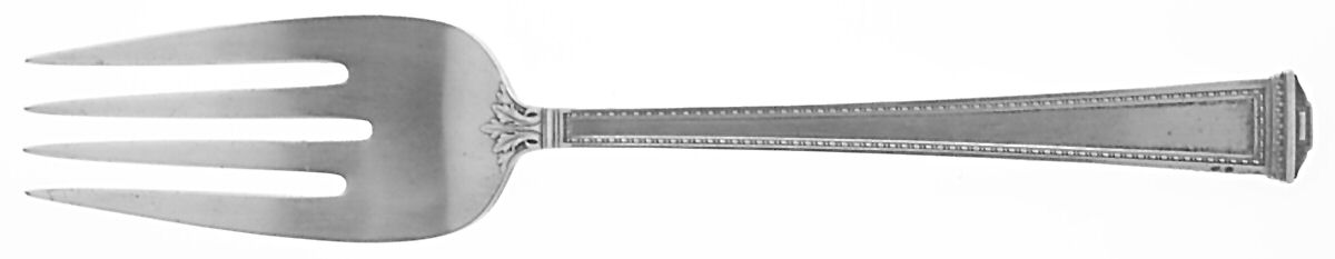 Pantheon (Sterling, 1920, No Monograms) Large Solid Cold Meat Serving Fork by International Silver-1
