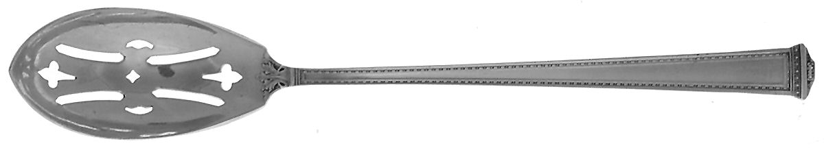Pantheon (Sterling, 1920, No Monograms) Pierced Bowl Short Handle Olive Spoon by International Silver-1