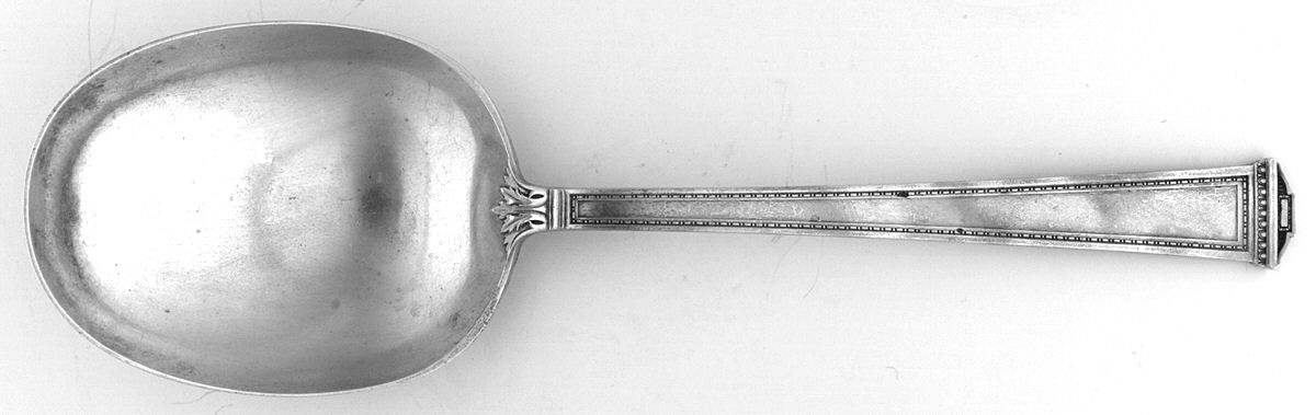 Pantheon (Sterling, 1920, No Monograms) Large Solid Berry/Casserole Spoon by International Silver-1