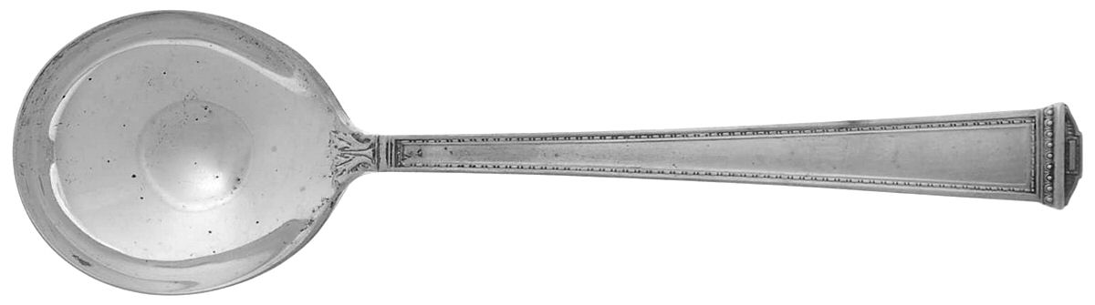 Pantheon (Sterling, 1920, No Monograms) Round Bowl Soup Spoon (Bouillon) by International Silver-1