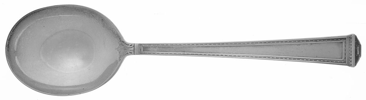 Pantheon (Sterling, 1920, No Monograms) Round Bowl Soup Spoon (Gumbo) by International Silver-1