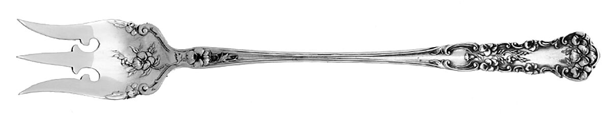 Pansy (Sterling, 1909, No Monograms) Short Handle Pickle/Olive Fork by International Silver-1
