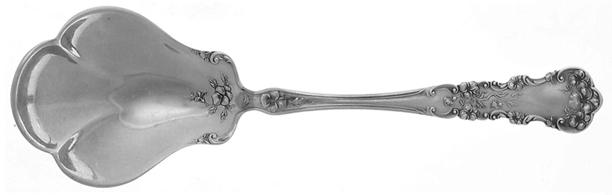 Pansy (Sterling, 1909, No Monograms) Small Solid Berry/Casserole Spoon by International Silver-1