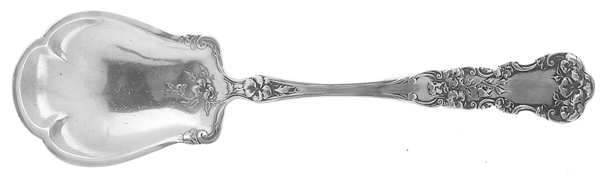 Pansy (Sterling, 1909, No Monograms) Sugar Shell Spoon by International Silver-1