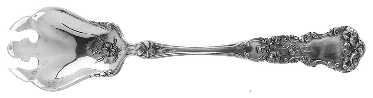 Pansy (Sterling, 1909, No Monograms) Ice Cream Fork by International Silver-1