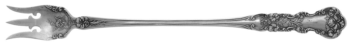 Pansy (Sterling, 1909, No Monograms) Long Handle Pickle/Olive Fork by International Silver-1