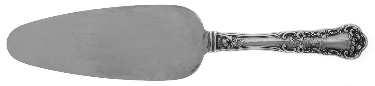 Pansy (Sterling, 1909, No Monograms) Pie Server with Silverplate Blade by International Silver-1