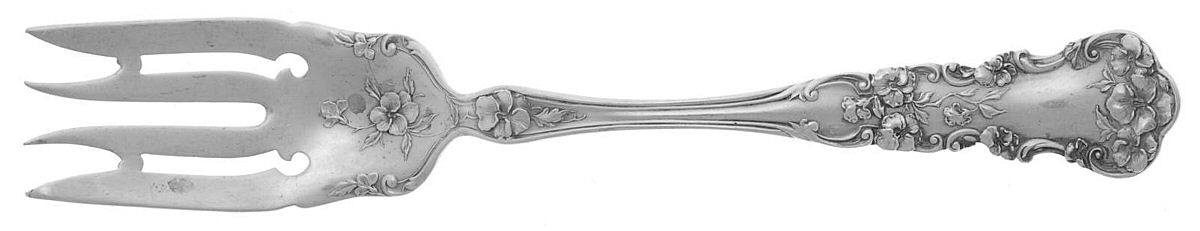Pansy (Sterling, 1909, No Monograms) Individual Salad Fork by International Silver-1