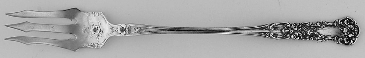 Pansy (Sterling, 1909, No Monograms) Old Style Pickle Fork by International Silver-1