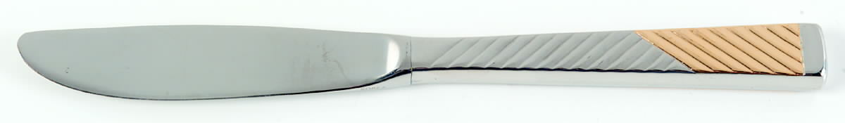 Parquet (Stainless, Gold Accent) Flat Handle Master Butter Knife by International Silver-1