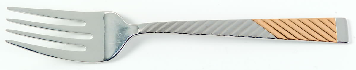 Parquet (Stainless, Gold Accent) Individual Salad Fork by International Silver-1