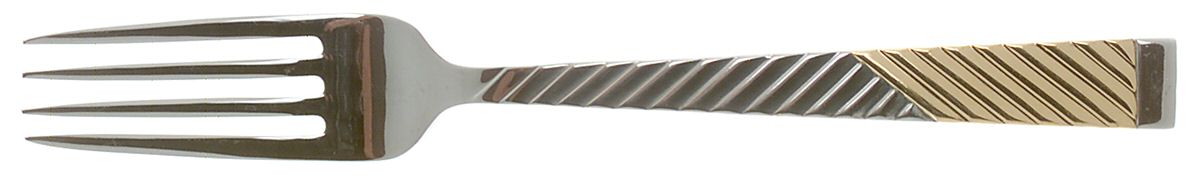 Parquet (Stainless, Gold Accent) Fork by International Silver-1