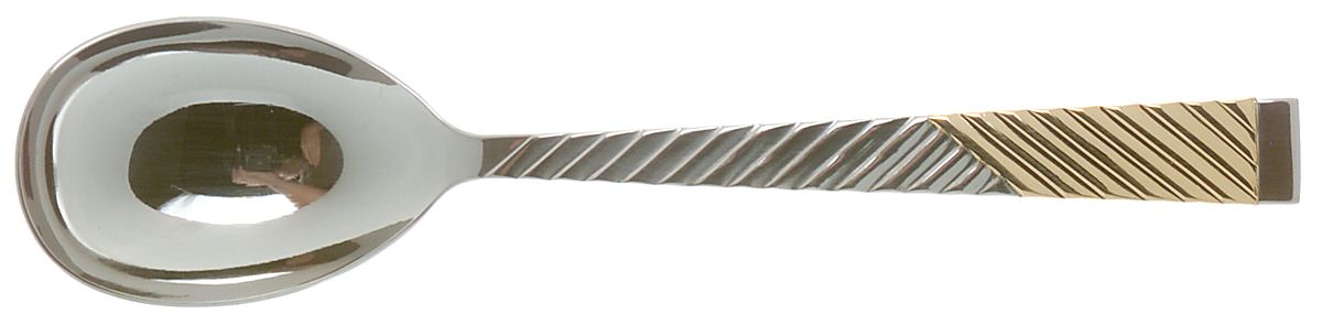 Parquet (Stainless, Gold Accent) Sugar Spoon by International Silver-1