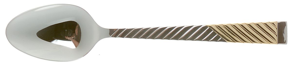 Parquet (Stainless, Gold Accent) Place/Oval Soup Spoon by International Silver-1