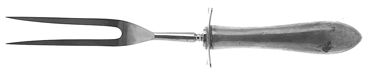 Patria (Sterling, 1918) Large Stainless-Prong Roast Carving Fork by International Silver-1