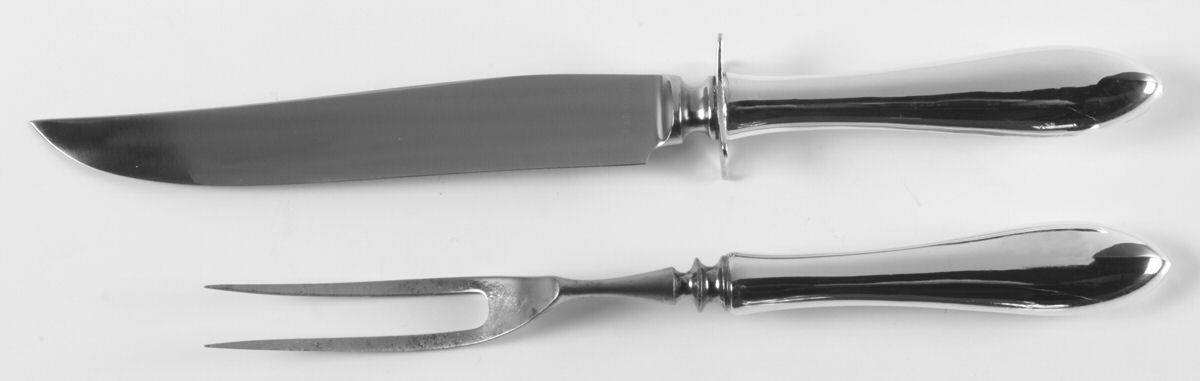 Patria (Sterling, 1918) Small Stainless Blade 2-Piece Steak Carving Set by International Silver-1