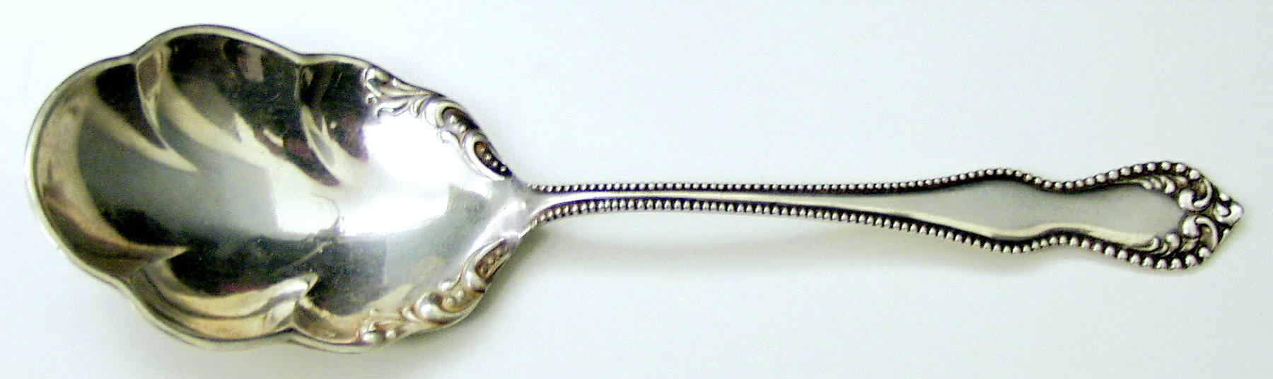 Pearl (Silverplate, 1898) Solid Shell Casserole Spoon by International Silver-1