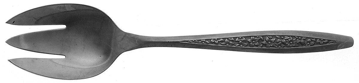 Petal Lane (Stainless) Small Solid Cold Meat Serving Fork by International Silver-1
