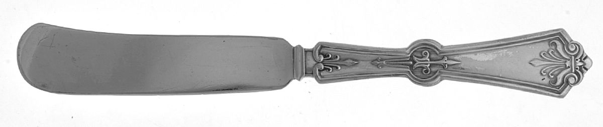 Persian (Silverplate, 1871) Flat Handle Butter Spreader by International Silver-1