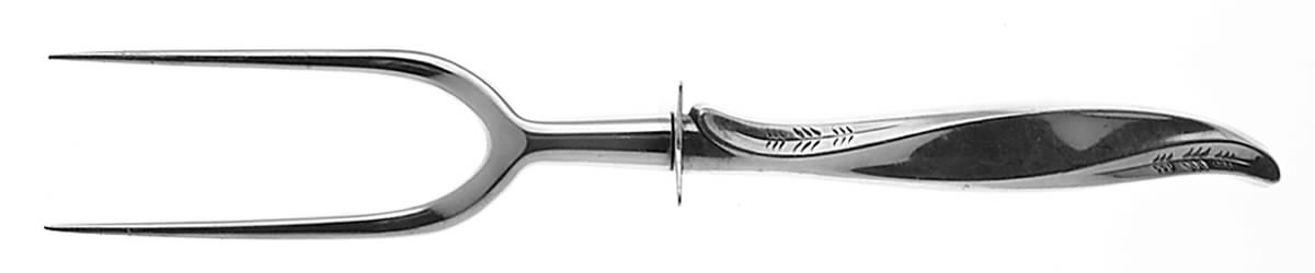 Pine Spray (Sterling, 1957) Small Steak Carving Fork with Stainless Prongs by International Silver-1