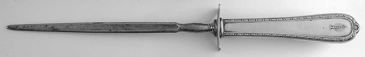 Pine Tree (Sterling, 1927) Small Steel Rod Sharpener Knife by International Silver-1