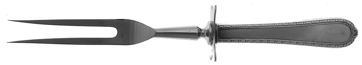 Pine Tree (Sterling, 1927) Small Steak Carving Fork with Stainless Prongs by International Silver-1