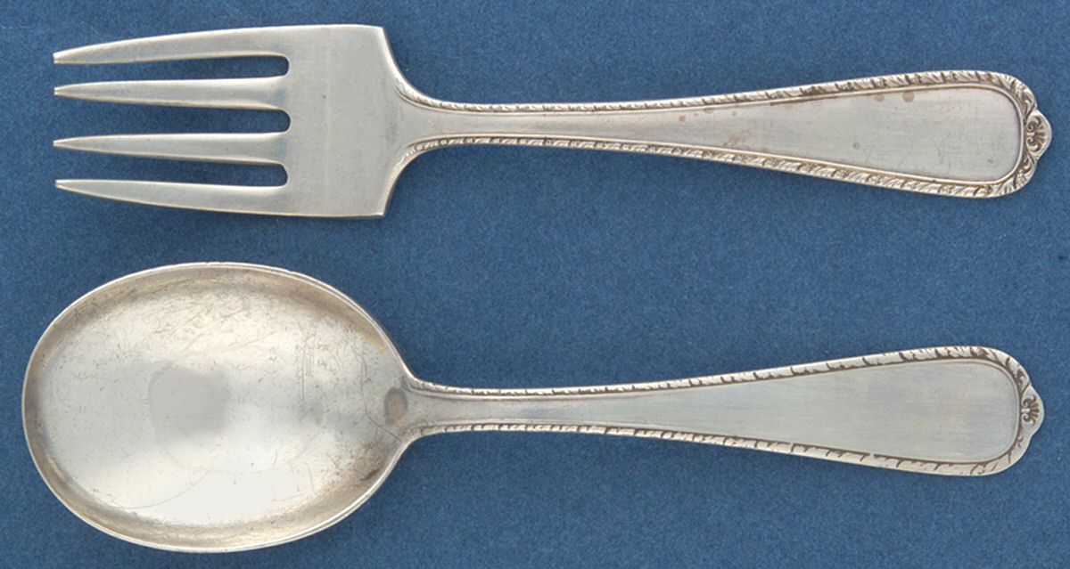 Pine Tree (Sterling, 1927) 2 Pc Baby Set (BF, BS) by International Silver-1