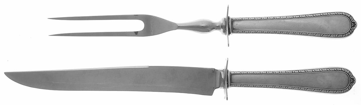 Pine Tree (Sterling, 1927) Small Stainless Blade 2-Piece Steak Carving Set by International Silver-1