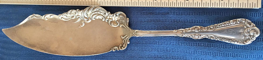 Plymouth (Silverplate, 1897) Small Solid Fish Serving Knife by International Silver-1