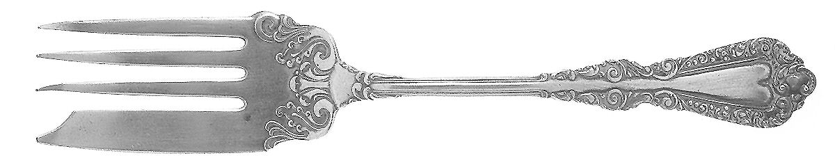 Plymouth (Silverplate, 1897) Small Solid Cold Meat Serving Fork by International Silver-1