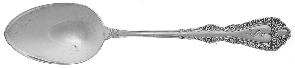 Plymouth (Silverplate, 1897) Monogram Tablespoon (Serving Spoon) by International Silver-1