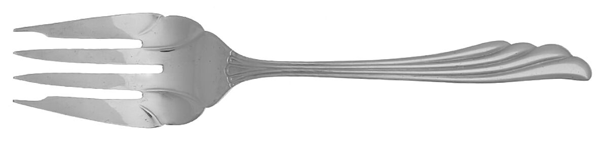 Polara (Stainless) Medium Solid Cold Meat Serving Fork by International Silver-1