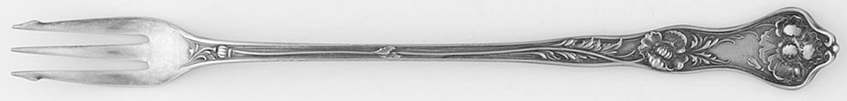 Poppy II (Silverplate, 1914) Long Handle Pickle/Olive Fork by International Silver-1