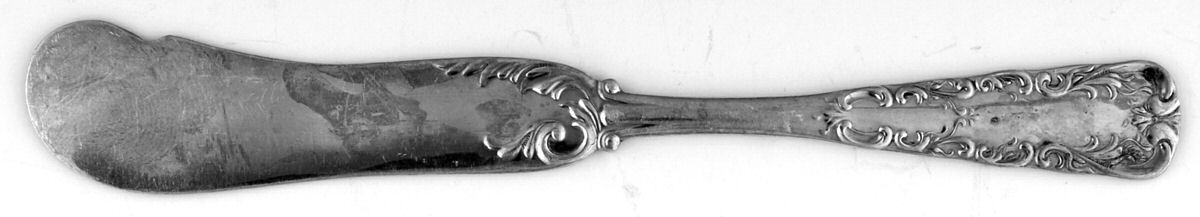 Portland (Silverplate, 1891) Small Flat Handled Butter Spreader by International Silver-1